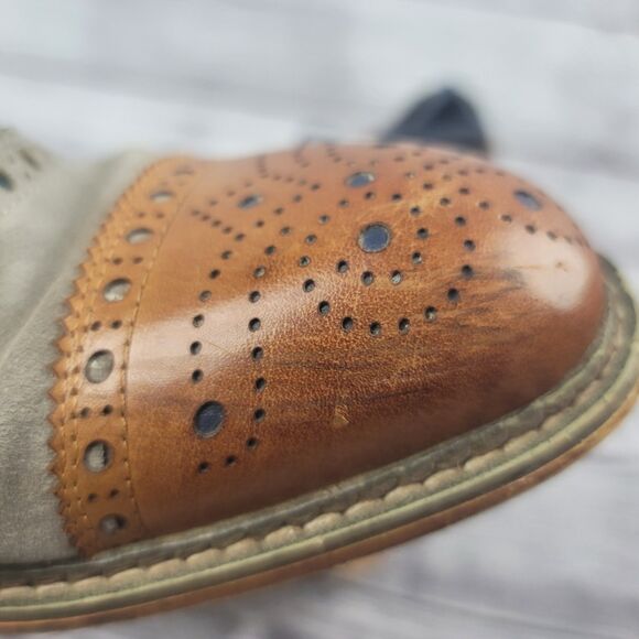 Justin Reece England Smith Casual Brogue Smarts In Brown Size EU 40 US 7 - Picture 15 of 16